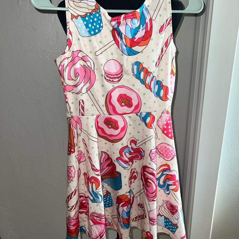 Grace Karin Sweet Treats Kids Dress - Pink and Blue